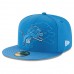 Men's Detroit Lions New Era Blue Custom On-Field 59FIFTY Structured Fitted Hat 2496966